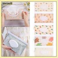 VERMILL เคสฝาพับ ถุงผ้าเช็ดเปียก พร้อมหัวเข็มขัด อีวีเอ กล่องใส่ผ้าเช็ดทำความสะอาด มีประโยชน์และดี ใช้ซ้ำได้ กระเป๋าใส่ของ ผลิตภัณฑ์สำหรับเด็ก