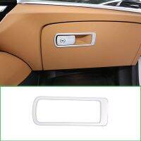 For BMW 5 Series G30 2017 2018 Car-Styling ABS Matte Silver Car Passenger Side Storage Box Decoration Frame Trim Essories