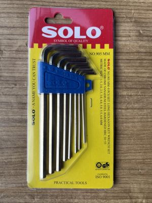 SOLO ชุดปะแจหกเหลี่ยม กุญแจหกเหลี่ยม 8ตัว/ชุด  รุ่น NO.905 ปะแจหกเหลี่ยม หกเหลี่ยม สินค้าพร้อมส่ง