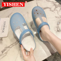 YISHEN Summer Womens Sandals Mary Jane Jelly Shoes Casual Transparent Shoes Footwear Sandals For Girls Sanitary Clogs Woman