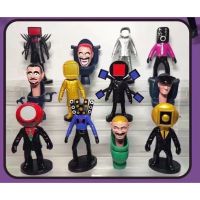 โมเดลตุ๊กตาฟิกเกอร์ Skibidi Toilet Action Figure Speakerman TV Man Monitor Man ของเล่นสําหรับเด็ก เก็บสะสม 12 ชิ้น