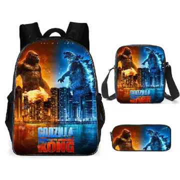 Godzilla backpack shop and lunchbox