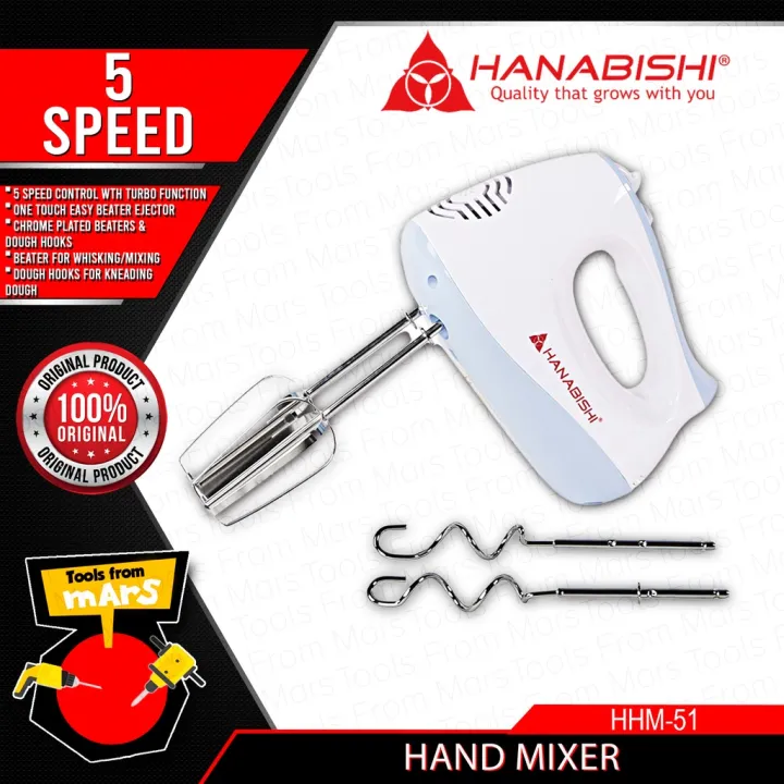 HANABISHI Handmixer Hand Mixer with Turbo Function HHM56 •TOOLS FROM