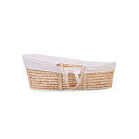 CHILDHOME ตะกร้านอนเด็ก MOSES BASKET SOFT CORNHUSK NATURAL + MATTRESS + JERSEY COVER OFFWHITE