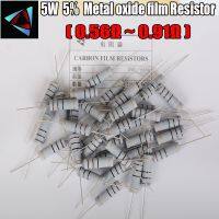 5PCS 5 5W Metal oxide film Resistor 0.56 0.62 0.68 0.75 0.82 0.91 ohm Carbon Film Resistor