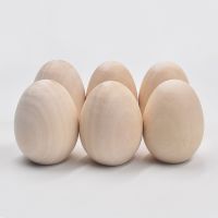 3pcs Natural Oval Wood Beads 34x46mm Unfinished Wooden Egg Beads Wood Loose Spacer Beadsfor Jewelry Making DIY Handmade Craft