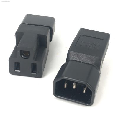 ▩♨ IEC320 C14 To US 5-15R Connector Converter Male To Female Socket Chassis Conversion Plug C14-Nema 5-15R AC Power Adapter