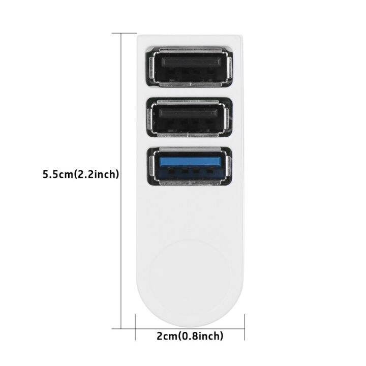 1ชิ้นใหม่มินิ-usb-3-0ฮับตัวแปลงหมุนได้สากล3พอร์ต-usb-ความเร็วสูงกล่องแยกการถ่ายโอนข้อมูลอุปกรณ์เสริม