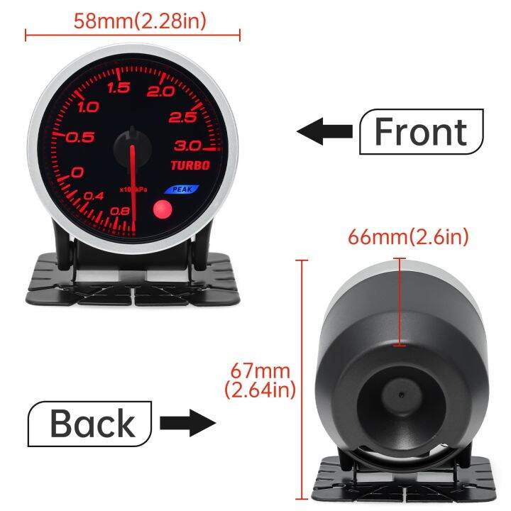 เทอร์โบอัตโนมัติหน้าปัดบูสเตอร์เลนส์สีควันขนาด2นิ้ว52มม-3bar-2bar-psi-เครื่องวัดเทอร์โบมิเตอร์เทอร์โบเพิ่มพลังเซ็นเซอร์อิเล็กทรอนิกส์8สี