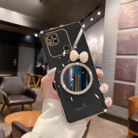 Redmi 9C 9A 10A 10C 9T Redmi Note 11 Pro Note 10S Note 9S Note 8 Note 7 Poco X3 GT X3 Pro X3 NFC M3 F3 Mi 11 Lite เคสแฟชั่นโบว์เคสมือถือกันกระแทกเนื้อนุ่มกระจกแต่งหน้า