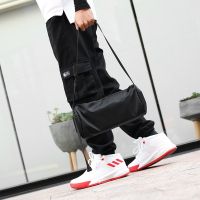 Mens Street Hip Hop Style Shoulder Bag Sports Waterproof Cylinder Messenger Bag