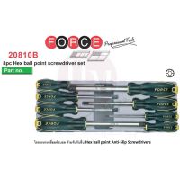 ( Pro+++ ) คุ้มค่า FORCE Taiwan No.20810B ไขควงหกเหลี่ยม หัวบอล หกเหลี่ยม 8pc Hex ball point screwdriver set ราคาดี ไขควง ไฟฟ้า ไขควง วัด ไฟ ไขควง ตอก ไขควง แฉก