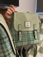 [COD] woolen backpack womens 2023 new brown blue tweed retro schoolbag