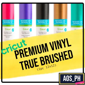 Cricut Premium Vinyl True Brushed Permanent - Black - 12 x 48 in