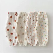 Quần Áo Trẻ Em Muslin Quần Cotton Thường Ngày Cho Bé Trai Bé Gái Quần Trẻ