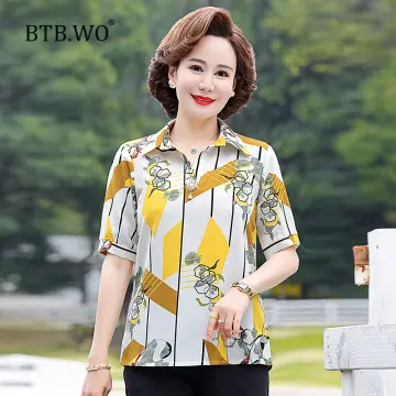 BTB.WO New Shirt Women Summer Solid Blouse Half Sleeve Casual Plus Size Tops  and Blouses 35-55S years old