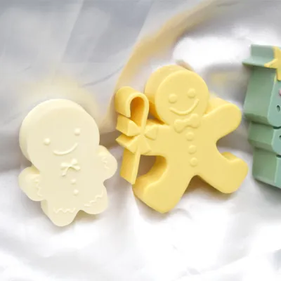 Candle Silicone Mold Gingerbread Man Decorative Mold Originality Baking Size Number Three-dimensional Candle Mould