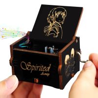 Hand Cranked Wooden Anime Figure Music Box Spirited Away Happy Halloween Christmas Party Festival Souvenir Gift Wedding Decor