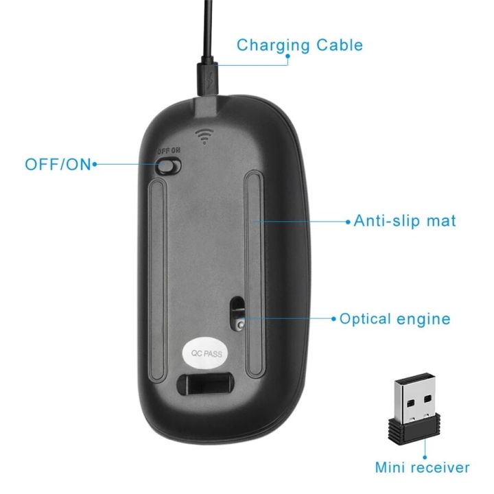 เมาส์ไร้สายแบบพกพา-mouse-komputer-2-4ghz-1600dpi-usb-เงียบแบบชาร์จไฟได้สำนักงานบ้านธุรกิจคอมพิวเตอร์ขนาดเล็กเมาส์สำหรับแล็ปท็อป
