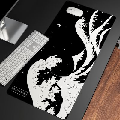 ✠ Great Wave Off Art Large Size Mouse Pad Natural Rubber PC Computer Gaming Mousepad Desk Mat Locking Edge for CS GO LOL
