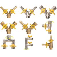 1 / 2 full brass core thickened gas valve gas valve LNG switch ball valve union tee valve