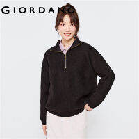 Giordanoผู้หญิง หนาและกึ่งซิปหลวม เสื้อสวมหัวเสื้อสวมหัว Free Shipping 05352704