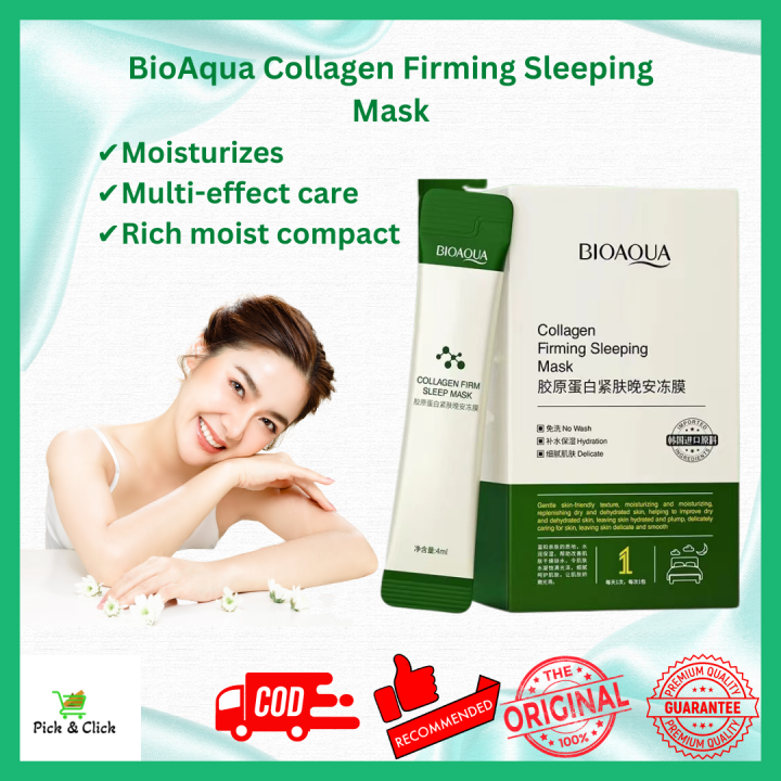 Original Bioaqua Collagen Good Night Mask Protein Firming Sleeping 