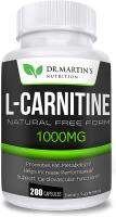 Extra Strength L-carnitine  แอล-คาร์นิทีน สูตรเข้มข้น 500 มิลลิกรัมต่อแคปซูล / 200 แคปซูล - DR.MARTINS NUTRITION