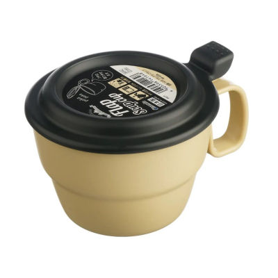 INOMATA แก้วซุปฝา (300 มล.) เตาอบเครื่องล้างจานแบบถ้วยปลอดภัย ปลอดสาร BPA