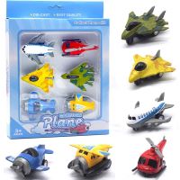 6pcs/set Pull Back Vehicles Toys Kids Airplane Simulation Alloy Car Model Education Toys