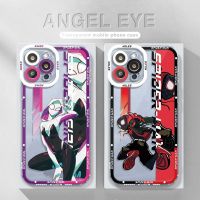 【เคสโทรศัพท์ Qiqi 】Spider Man Miles Gwen Punk Hobie เคสสำหรับ Apple iPhone ชัดเจน14 13 12 Pro Max 13 12 Mini XR X 7 8 6 6S Plus เคสนิ่ม