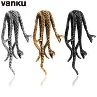 Vanku 2ชิ้นแฟชั่น3ชิ้น,อัญมณีประดับร่างกายงูสแตนเลสปลั๊กวัดน้ำหนักหูขยายระเบิดหู