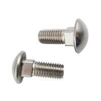 10pcs M6 Stainless Steel Full Thread Shelf Mushroom Square Head Neck Bolt Carriage screw screws bolt bolts 12mm-30mm length Nails Screws  Fasteners