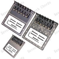 WK-Humbuckers Mount Hole, 6 String Roller Saddle Bridge for TL Electric Guitar - Black Carving Decorative Pattern