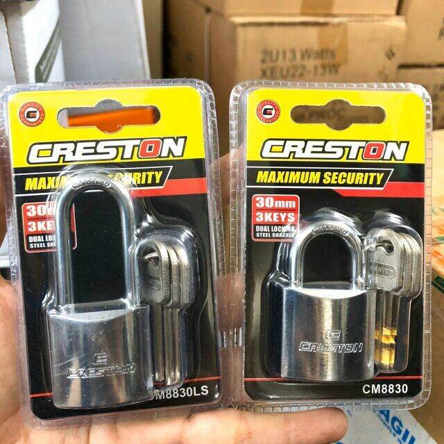 CRESTON PADLOCK (LONG OR SHORT SHACKLE) Lazada PH