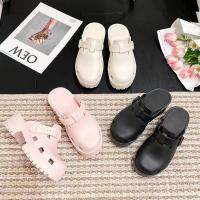 2023 charles&amp;keithˉSummer New Hollow out Sandals Womens Thick Sole Anti slip Outer Wear Holiday Beach Shoes