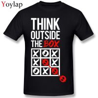 Mens Tops Tees High Quality 100% Cotton Mens Top T-Shirts Summer/Autumn White Think Outside The Box Font Printing Sweatshirts