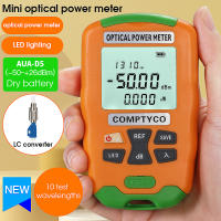 COMPTYCO AUA-D5D7มือถือมินิ2 In 1 Optical Power Meter OPM ทดสอบใยแก้วนำแสงที่มีไฟ LED-50 26dBm