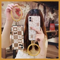 Back Cover taste Phone Case For iphone 12 Mini youth cute heat dissipation luxurious creative The New ring solid color