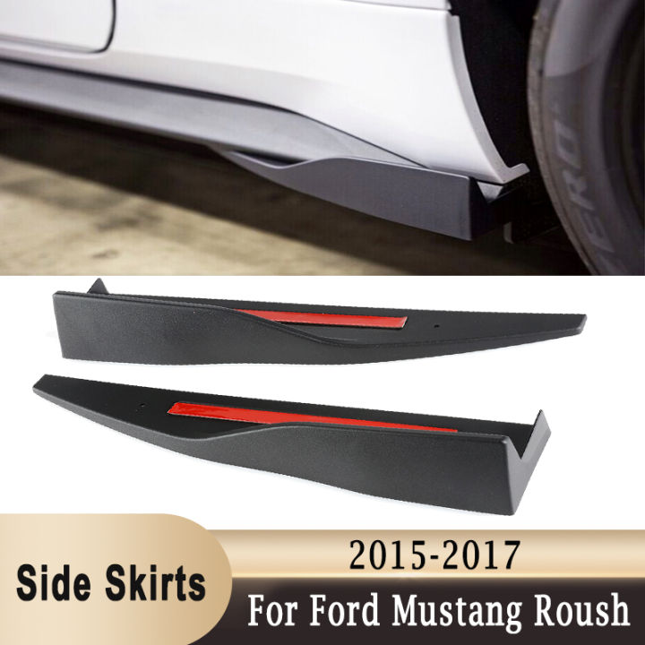 Cm Car Side Skirts Extension Winglet Bumper For Ford Mustang Roush Body Extension