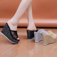 รองเท้า Wedges สวยงาม 4.33 นิ้วสําหรับผู้หญิง (ขนาด 35-39)