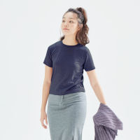 CIRCULAR เสื้อยืดคอกลม ผู้หญิง แขนสั้น Women T-Shirt สีน้ำเงิน Deep Sea ผลิตจากวัตถุดิบรีไซเคิล 100% ดีต่อสิ่งแวดล้อม