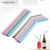 Silicone Straw Juice Tea Beverage Drink Straight Folding Tube Recycling