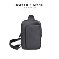 SMYTH &amp; MYNE กระเป๋าคาดอกหนังแท้ ทรงตั้ง 2 ซิป รุ่น STUD