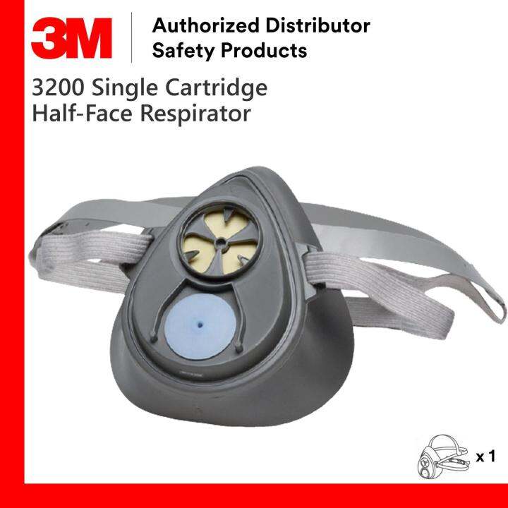 3M 3200 Reusable Half Facepiece Single Cartridge Respirator/ Mask ...