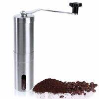 buybuytech coffee silver Mini Stainless Steel Manual Coffee Bean Grinder อุปกรณ์บดแตนเลส สำหรับเมล็ดบดกาแฟ