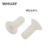 30pcs/50pcs nylon screw M5 M6 M8 white Nylon Plastic insulation Phillips Cross Recessed Round Flat Head Machine Screw