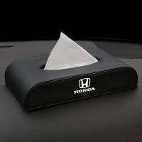 Hot New Leather Car Tissue Box Holder For Honda logo CITY JAZZ CIVIC HRV CRV BRV Accord Odyssey zhi