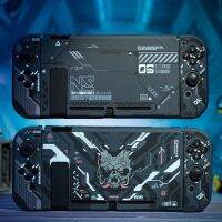 【lz】☸✜  Mecha-Hard Crystal Shell Case para Nintendo Switch Matte Shell Protetor NS Joy-Con Controlador de Jogo Tampa Traseira Protetor Completo