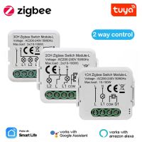 Tuya Smart Zigbee 3.0โมดูลสวิตซ์  ไม่จำเป็นต้องใช้สายกลางสมาร์ทโฮมเบรกเกอร์ไฟ DIY ใช้งานได้กับ Alexa Google Home